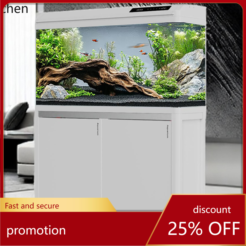 Aquarium Xl - Akuarium ikan HT filter dasar sedang,