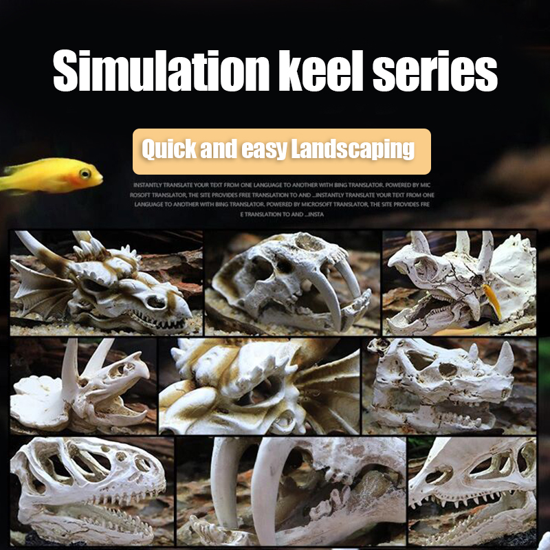 Aquarium Fish Popular - Akuarium Tangki Ikan Dinosaurus Kepala Tengkorak