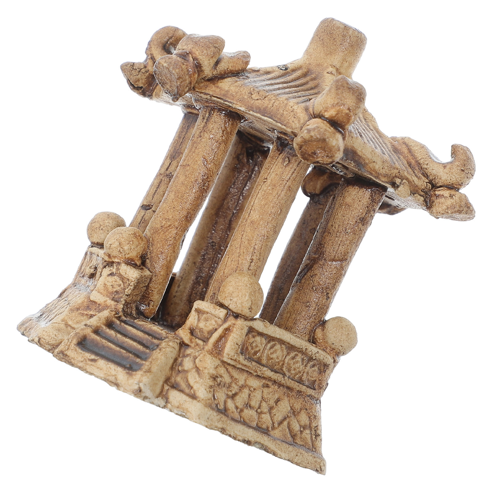 Miniatur Pagoda Keramik Heksag - Aquarium Fish Tank ulasan dan harga