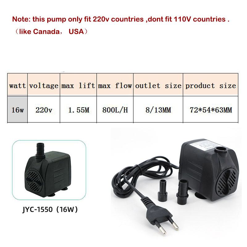 AC 220V 16W 25W Pompa Air Subm - Aquarium Fish And Supplies ulasan dan harga